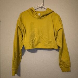 Lululemon Yellow Cropped Hoodie